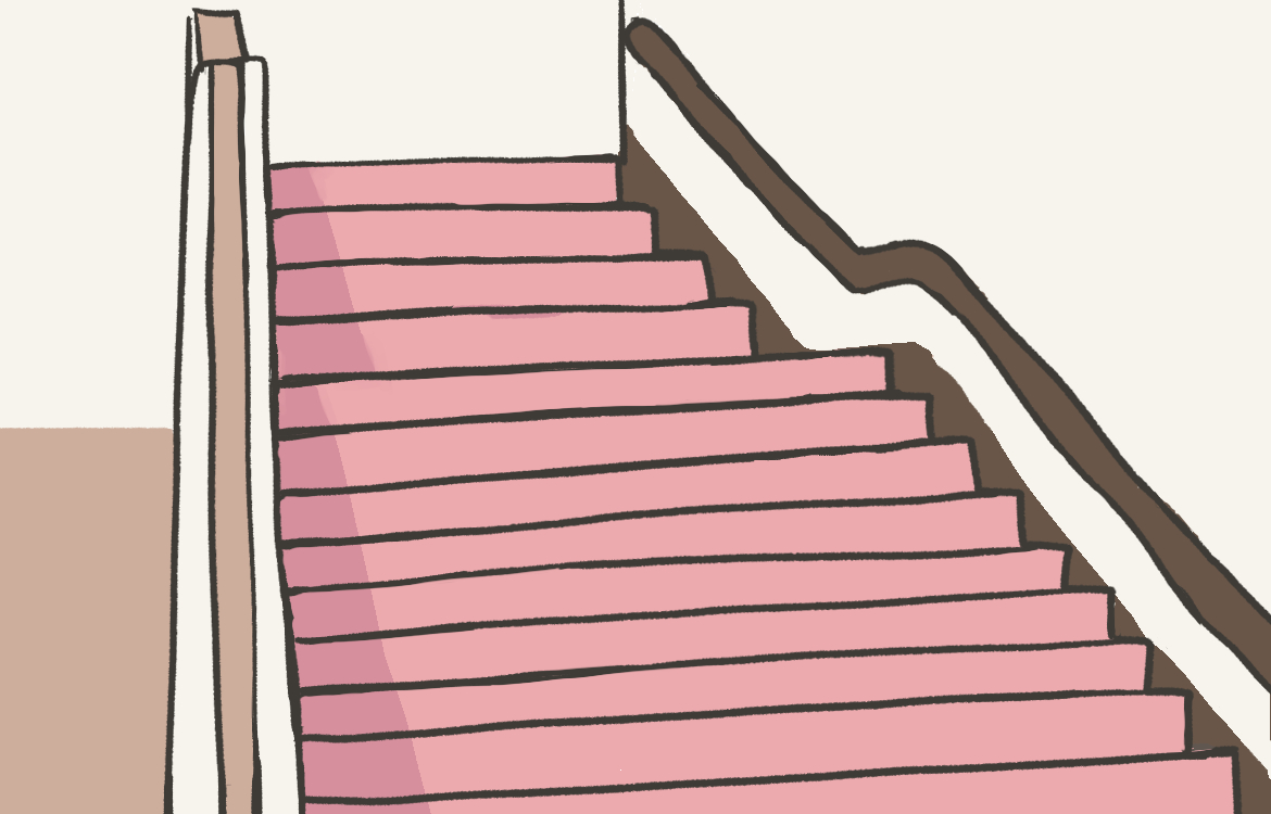 武雄温泉物産館の階段のミステリー